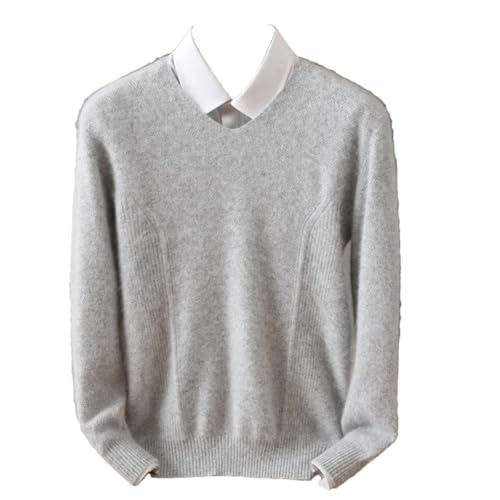 Men's Cashmere Sweater V-Neck Pullovers Knit Sweater Autumn and Winter Long Sleeve Jumpers Tops