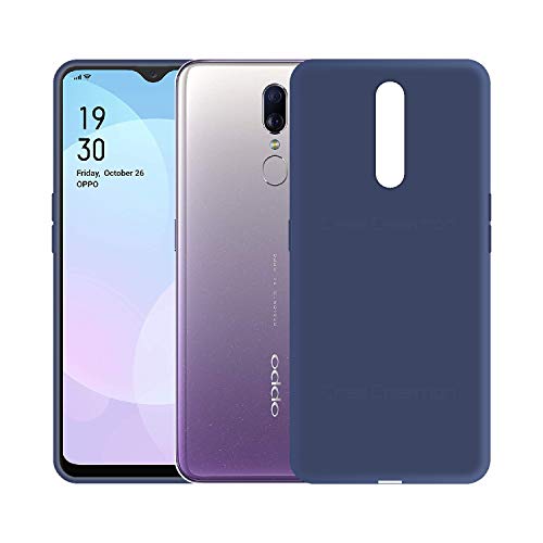 Image of Case Creation Luxurious OG Series for Oppo F11 Case Cover,Anti-Dirty Slim Case Frosted Matte Cute Candy TPU Raised Bezel (Splash of Color) Back Cover for OppoF11 -Navy Blue