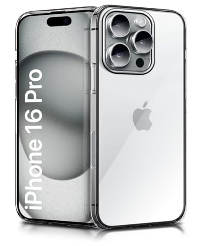 Image of WOW IMAGINE Crystal Clear Transparent Back Case Cover Compatible with iPhone 16 Pro | Full Device & Camera Protection Shockproof TPU | Flexible Silicone Back Cover Case - Transparent
