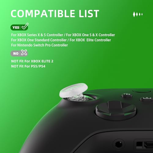 Image of eXtremeRate Edge Sticks Interchangeable Thumbsticks for Xbox Core Controller, Clear Swappable Analog Stick Joystick for Xbox One S /X /Elite, for Nintendo Switch Pro Controller