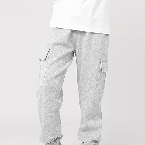 BILIKEYU Boys Cargo Pants Elastic Waist Loose Fit Sweatpants Outdoor Sport Joggers Pants with Side Pockets for2