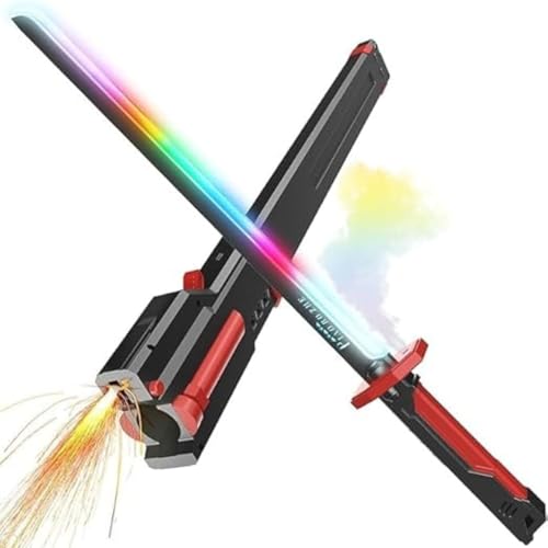 Image of Sparkblade LED Sword with Smoke & Spark Effects - 7-Color Light Katana with Sound FX Anime Cosplay Prop