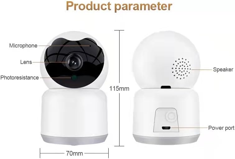 Miniatura 8 de Bawofu Cámara de seguridad para el hogar, cámara inteligente Tuya de 3 MP para interiores con panorámica y inclinación para bebés y mascotas, con