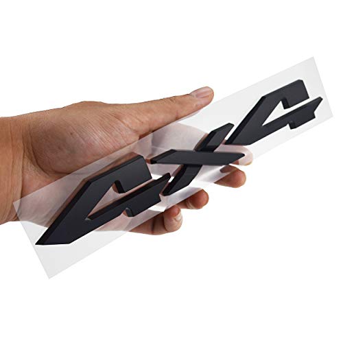 Image of 1X 4X4 Emblem Badge 3D Logo Decal Tailgate Replacement for 1500 2500 3500 2019-2020 (Matte Black)