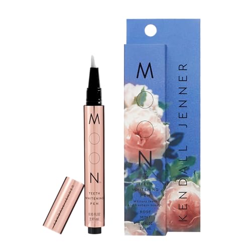 Image of MOON Teeth Whitening Pen, Brush Every Tooth White, On-The-Go Whitener for A Brighter Smile, 30+ Uses, Vegan, Rose Mint