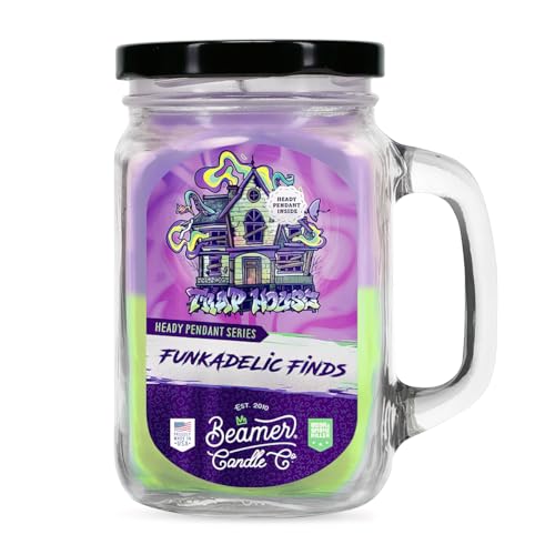 Trap House Candle – Sweet Juicy Grape Scent – Jewelry Candle - Large (12oz) Mason Jar Candle by Beamer Candle Co.