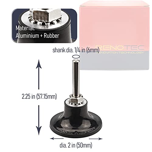 Renotec 2 Inch Quick Change Disc Pad Holder, 3 Pack Roll Lock Disc Holder, 1/4" Shank For Angle Die Grinder Attachments, Type R, For Polishing, Sanding And Surface Preparation #TOP3