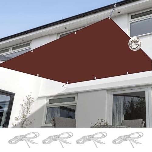 Toldo para exteriores de 1,8 x 3,2 m, de poliéster, con bloqueo UV, para jardín, fácil instalación, color vino tinto