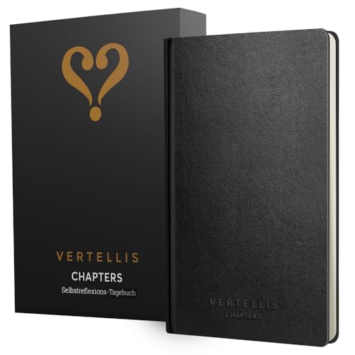 Vertellis Chapters - Dankbarkeit und Selbstreflexions-Tagebuch - Inspirierendes und kraftvolles Journal zur persönlichen Entwicklung - Stressabbau