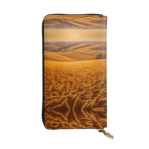 Cartera de cuero soluciona espacio como bolso de mano estampado avena compacto