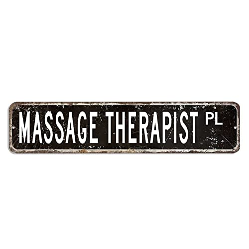 Massage Therapist Wall Art Signs Gift For Massage Therapist French Vintage Metal Sign Profession Aluminum Sign Workshop Metal Sign Decorative Door Garden Sign Street Plaque Housewarming Gift #TOP24