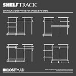 ClosetMaid ShelfTrack Wire Closet Organizer System, Adjustable from 4 to 6 Ft., with Shelves, Clothes Rods, Hardware, Durable Steel, White - Image 4