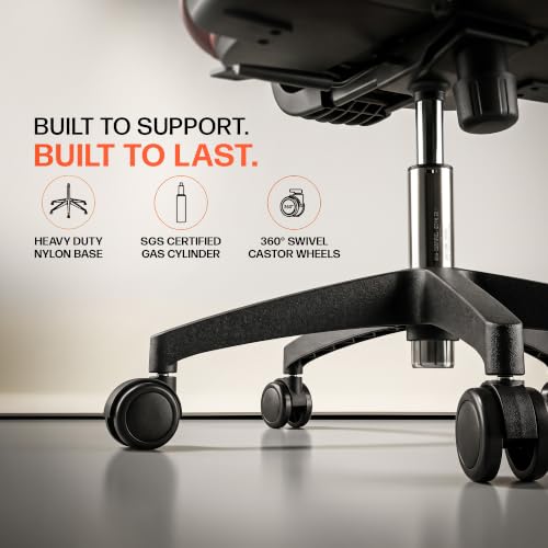 Image of DROGO Pluto Ergonomic Office Chair for Work from Home with 135 Recline | Premium Leatherette Cushion | 2D Headrest, Adjustable Armrests, Computer Chair with 3-Point Recline Lock,1-Year Warranty(Tan)