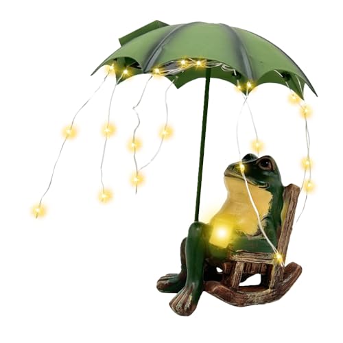 KBIBCK Deko Frosch für Draußen, Solar Frosch Gartendeko, Frosch Deko...