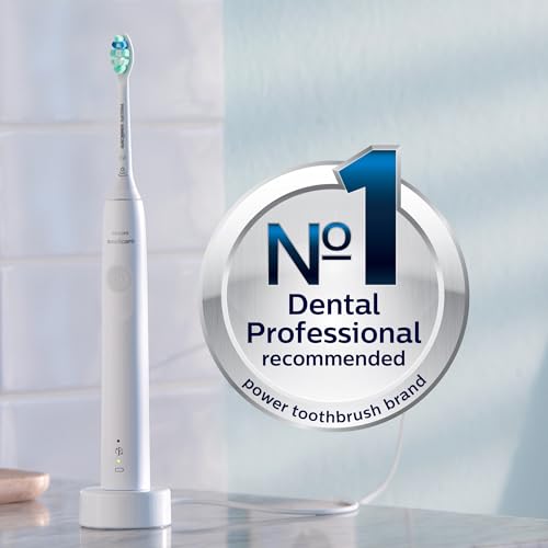 Image of Philips Sonicare 4100 Rechargeable Electric Toothbrush, Advanced Plaque Removal, Pressure Sensor, Includes Brush Head Case, White BD5002AZ