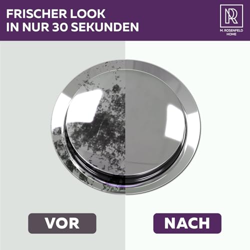 Universal Waschbeckenstöpsel 40 mm Chrom – Abflussstopfen aus Messing mit Gummi – Excenterstopfen höhenverstellbar – Rostfrei & Dicht – Für Waschbecken, Bad & Bidet – 2 Stück