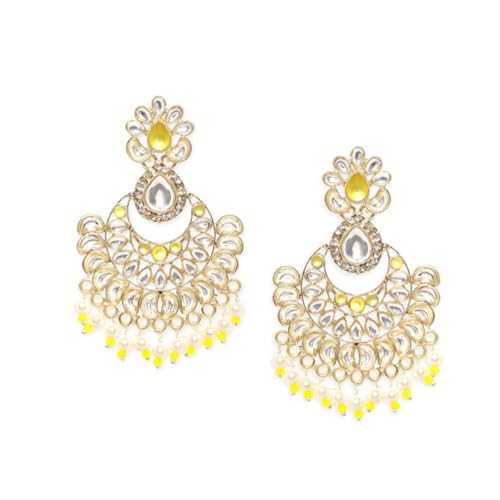 Rubans Gold-Plated Kundan Contemporary Chandbalis (B0D6RGX3VZ) Amazon Price History, Amazon Price Tracker