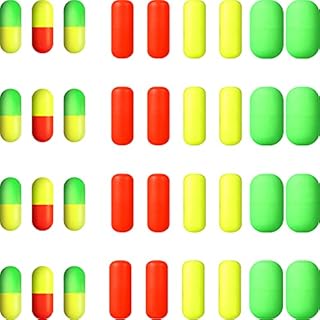 Skylety 100 Pieces Foam Floats Pompano Fishing Rigs Snell Floats Pompano Rigs Fishing Rig Making Kit for Trout Catfish Walleye (Red Yellow, Green Yellow, Red, Yellow, Green)