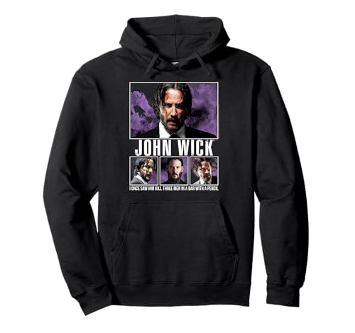John Wick Purple Smoke Photo Collage Action Movie Pullover Hoodie John Wick Purple Smoke Photo Collage Action Movie Pullover Hoodie