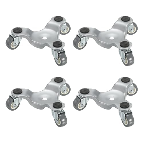 Traslochi per mobili resistenti, confezione da 4 con 3 ruote ciascuna, supporta fino a 90,7 kg, per traslochi in casa e in ufficio