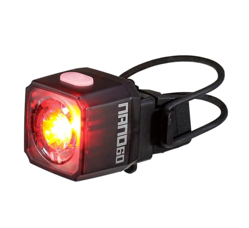 CATEYE NANO60 自転車用安全ライト ? IPX4防水 60ルーメン LEDテールライト 最大1kmまで可視 6つのライトモード USB-C充電式コンパクトデザイン ロードバイク、MTB、グラベルバイクに適合