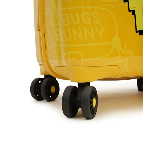 Image of YAYAVAR Looney Tunes Kids Trolley Suitcase - 45L | Hard-Sided Printed Cabin Luggage with 8 Wheels,Scratch Resistant, Lightweight Travel Bag (50cm)