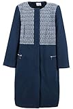  Sheego Kurzmantel Mantel Gehrock Jacke Damen Plusgröße Oversize, Farbe:Marine (Navy), Damengrößen:58