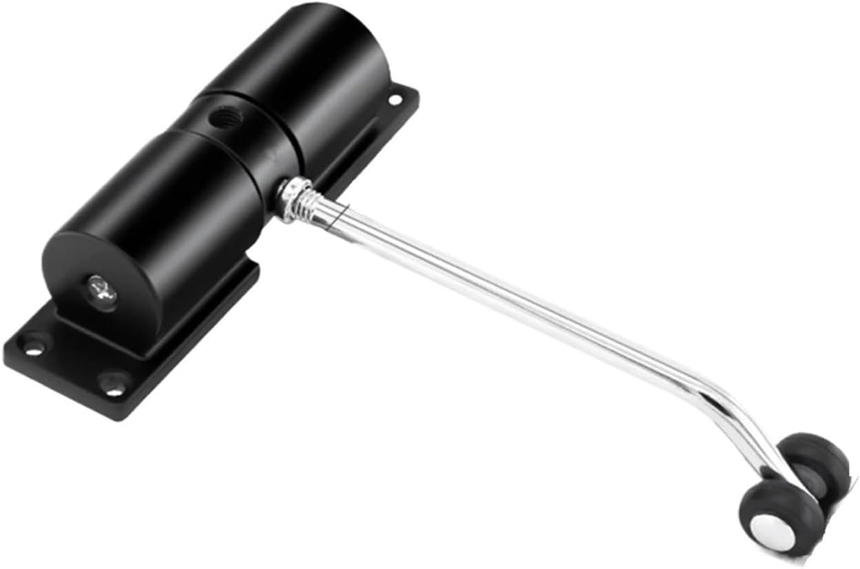 Automatic Door Closer, Simple Household Automatic Hinge Silent Door Closer Invisible Door(Black)