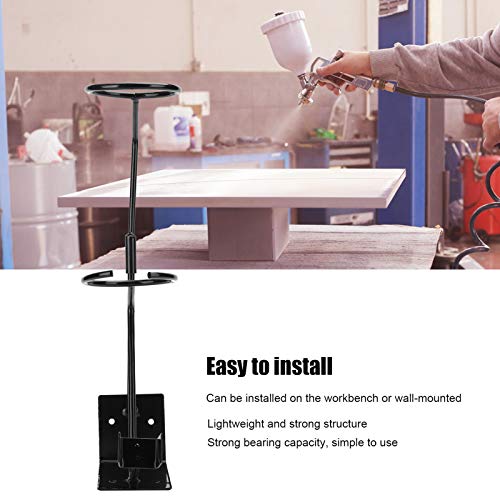 Image of Spray Guns Holder, Gravity Feed Paint Spray Gun Holder Stand with Strainer Holder Painting Sprayers Fixed Storage Stand with Strainer Rack Wall or Bench Mount Spray Guns Stand