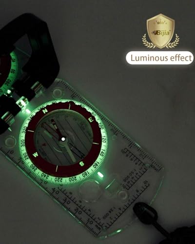Brújula de orientación con luz LED y aguja global miniatura 4