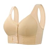 Necalisi Dirndl Damen Vorderverschluss BH hellgelb Damen BH Ohne Bügel Spitze Unterwäsche Push up Blumen Spitze BH Tiefer Ausschnitt Unterwäsche Damen BH Push up 115B