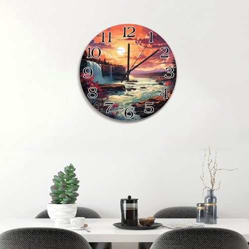 Horloge murale grand format 38 cm à piles décoration ferme salon - 4