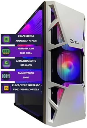 PC Gamer DreamComputers AMD Ryzen 7 5700G, 16GB DDR4, SSD 480GB, ...