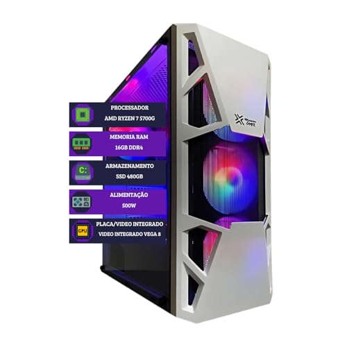 PC Gamer DreamComputers AMD Ryzen 7 5700G, 16GB DDR4, SSD 480GB, ...