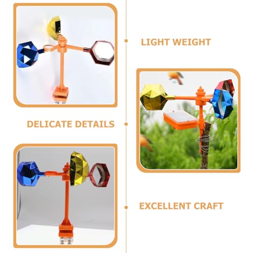 Espantapájaros solar giratorio para estanques y control de aves en granjas 4