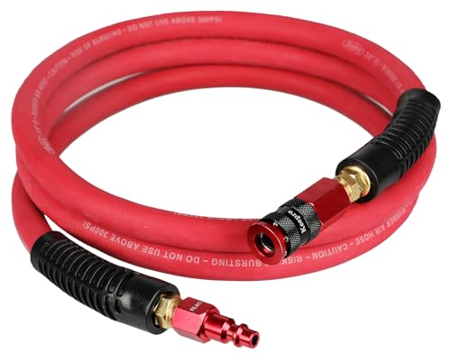 Keepro Rubber Air Hose 3/8" x 6ft, 300 PSI, Swivel Coupler