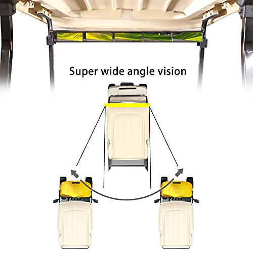10L0L Universal Golf Cart 5 Panel Mirror For Ezgo Club Car Yamaha, Eliminate Blind Spots Wide Angle Rear View Mirror #TOP1