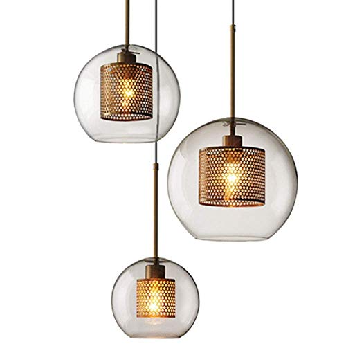 Lustre en verre industriel pour éclairage de restaurant chaleureux