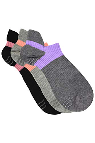 Image of BALENZIA Womens Fishnet Socks |Pack of 6| No Show Mesh Lace Sock| Breathable Cotton | Solid Colors | Casual Wear