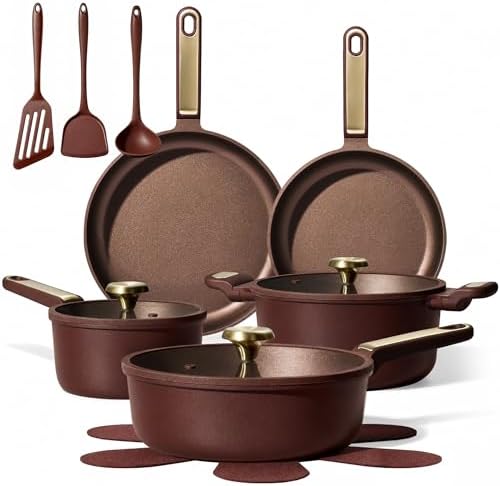 CAROTE Pots and Pans Set Nonstick, 16pcs Cookware Set Nonstick No...