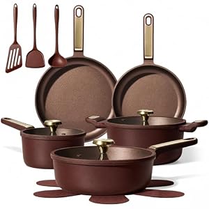 CAROTE Cookware Sets, Pots and Pans Set Non Stick, 16pcs