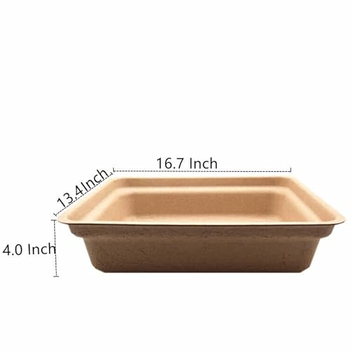 Twlead Disposable Cat Litter Box(20 Pack Of Trays)(Suitable For Cat, Hamster, Guinea Pig, Mice, Rabbit Eco Friendly 100% Recycled Paper Trays,16.7 * 13.4 * 4.0Inches #TOP1