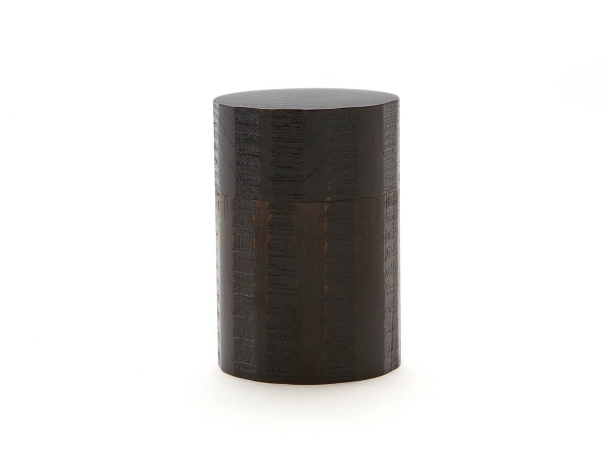 japanische Teedose ca. 150g losen Tee, Urushi Nuri, schwarz, Holz. Aroma-Deckel, von Hand gefertigt, Geschenk-Verpackung