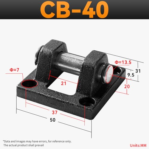 Image of Foot Flange CB-40 for Foot Mounting Work for Pneumatic SC 40 Cylinder with 4 Screws