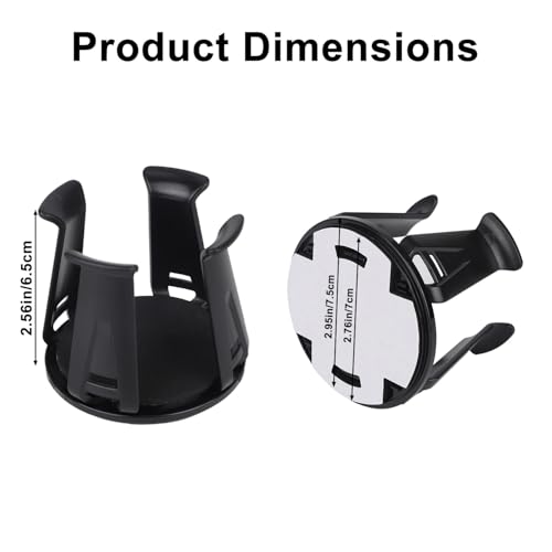 Portavasos adhesivo para carro 2 piezas negro miniatura 2