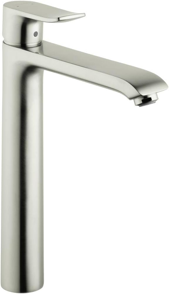 hansgrohe Metris Modern Upgrade Easy Install 1-Handle 1 5-inch Tall Bathroom Sink Faucet in Brushed Nickel, 31082821
