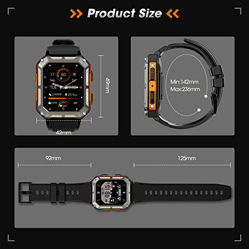Rgthuhu Military Smart Watch For Men With Blood Pressure thumb #7