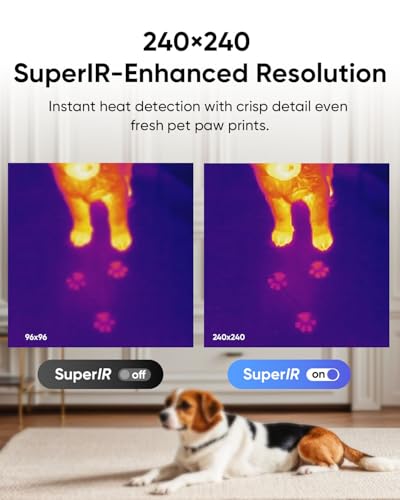 Image of HIKMICRO D01 Thermal Camera, SuperScene Smart Scene Recognition, 240x240 Super Resolution, 96x96 IR Resolution Therma Imaging Camera, 3350mAh for 11hrs Battery Life, Photo and Video Recording, 50 FOV