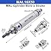 S SYDIEN Pneumatic Cylinder 16mm Bore 50mm Stroke Air Cylinder Single Rod Double Action with Y Connector and 2Pcs Pneumatic Quick Fittings (MAL16x50)