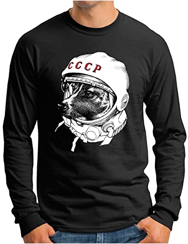 T-shirt long Dog in Space OM3 pour soirée astro et détente